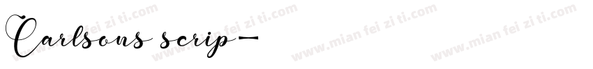 Carlsons scrip字体转换